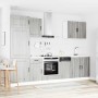 Mueble cocina Kalmar sonoma gris 7 pzas madera contrachapada en Armarios de cocina | Comprar online en Foru.es