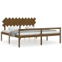 Cama personas mayores cabecero madera marrón miel 200x200 cm de vidaXL, Camas y somieres - Ref: Foro24-3195569, Precio: 185,3...