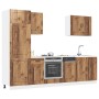 Mueble cocina Kalmar madera vieja 7 pzas madera contrachapada en Armarios de cocina | Comprar online en Foru.es