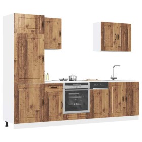 Mueble cocina Kalmar madera vieja 7 pzas madera contrachapada en Armarios de cocina | Comprar online en Foru.es