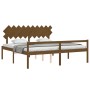 Cama personas mayores cabecero madera marrón miel 200x200 cm de vidaXL, Camas y somieres - Ref: Foro24-3195569, Precio: 185,3...