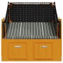 Silla playa Strandkorb dosel ratán sintético madera negro gris de vidaXL, Tumbonas - Ref: Foro24-318657, Precio: 245,58 €, De...