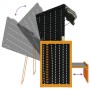 Silla playa Strandkorb dosel ratán sintético madera negro gris de vidaXL, Tumbonas - Ref: Foro24-318657, Precio: 245,58 €, De...