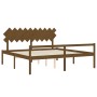 Cama personas mayores cabecero madera marrón miel 200x200 cm de vidaXL, Camas y somieres - Ref: Foro24-3195569, Precio: 185,3...