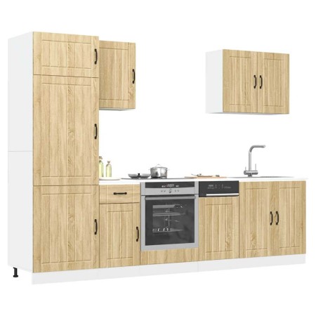 Mueble cocina Lucca roble sonoma 7 pzas madera contrachapada en Armarios de cocina | Comprar online en Foru.es