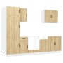 Mueble cocina Lucca roble sonoma 7 pzas madera contrachapada en Armarios de cocina | Comprar online en Foru.es