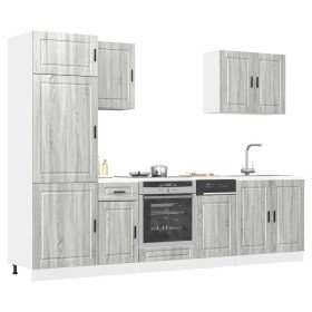 Conjunto de armarios de cocina "Porto" de 7 piezas en madera de ingeniería Sonoma gris en Armarios de cocina | Comprar online en