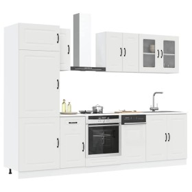 Mueble de cocina Kalmar blanco 8 piezas madera contrachapada en Armarios de cocina | Comprar online en Foru.es