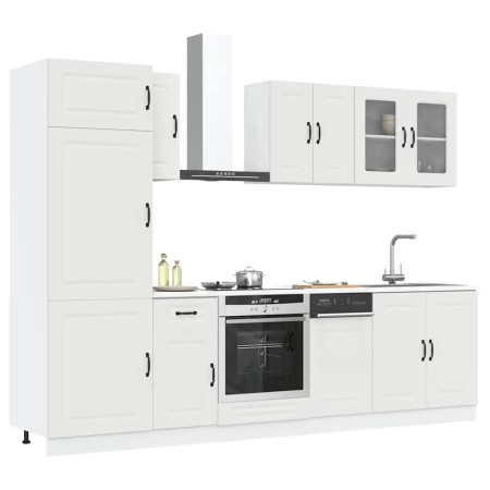 Mueble de cocina Kalmar blanco 8 piezas madera contrachapada en Armarios de cocina | Comprar online en Foru.es