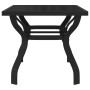 Mesa de jardín acero y vidrio negra 140x70x70 cm de vidaXL, Mesas de jardín - Ref: Foro24-318768, Precio: 164,28 €, Descuento: %