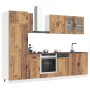 Mueble cocina Kalmar madera vieja 8 pzas madera contrachapada en Armarios de cocina | Comprar online en Foru.es