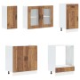 Mueble cocina Kalmar madera vieja 8 pzas madera contrachapada en Armarios de cocina | Comprar online en Foru.es