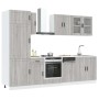 Mueble cocina Kalmar sonoma gris 8 pzas madera contrachapada en Armarios de cocina | Comprar online en Foru.es