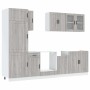 Mueble cocina Kalmar sonoma gris 8 pzas madera contrachapada en Armarios de cocina | Comprar online en Foru.es