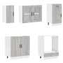 Mueble cocina Kalmar sonoma gris 8 pzas madera contrachapada en Armarios de cocina | Comprar online en Foru.es