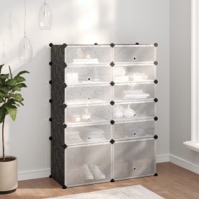 Zapatero PP negro 94x37x125 cm de vidaXL, Zapateros y organizadores de calzado - Ref: Foro24-340565, Precio: 64,44 €, Descuen...