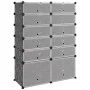 Zapatero PP negro 94x37x125 cm de vidaXL, Zapateros y organizadores de calzado - Ref: Foro24-340565, Precio: 63,63 €, Descuen...