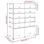 Zapatero PP negro 94x37x125 cm de vidaXL, Zapateros y organizadores de calzado - Ref: Foro24-340565, Precio: 63,63 €, Descuen...