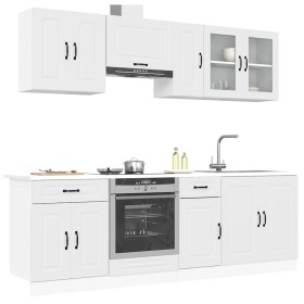 Mueble de cocina Kalmar blanco 8 piezas madera contrachapada en Armarios de cocina | Comprar online en Foru.es