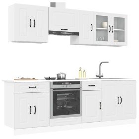 Mueble de cocina Kalmar blanco 8 piezas madera contrachapada en Armarios de cocina | Comprar online en Foru.es