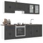 Mueble de cocina Kalmar negra 8 piezas madera contrachapada en Armarios de cocina | Comprar online en Foru.es