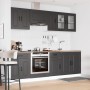 Mueble de cocina Kalmar negra 8 piezas madera contrachapada en Armarios de cocina | Comprar online en Foru.es