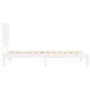 Estructura de cama con cabecero madera maciza blanco 90x200 cm de vidaXL, Camas y somieres - Ref: Foro24-3193647, Precio: 118...