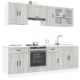 Mueble cocina Kalmar sonoma gris 8 pzas madera contrachapada en Armarios de cocina | Comprar online en Foru.es