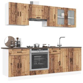 Mueble cocina Kalmar madera vieja 8 pzas madera contrachapada en Armarios de cocina | Comprar online en Foru.es