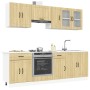 Conjunto de armarios de cocina "Lucca" de 8 piezas de madera de ingeniería de roble Sonoma en Armarios de cocina | Comprar onlin