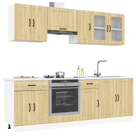 Conjunto de armarios de cocina "Lucca" de 8 piezas de madera de ingeniería de roble Sonoma en Armarios de cocina | Comprar onlin
