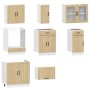 Conjunto de armarios de cocina "Lucca" de 8 piezas de madera de ingeniería de roble Sonoma en Armarios de cocina | Comprar onlin
