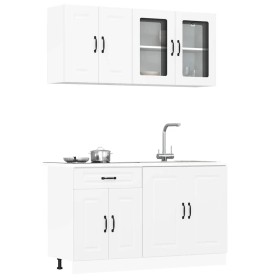 Mueble de cocina Kalmar blanco 4 piezas madera contrachapada en Armarios de cocina | Comprar online en Foru.es
