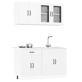 Mueble de cocina Kalmar blanco 4 piezas madera contrachapada en Armarios de cocina | Comprar online en Foru.es