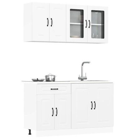 Mueble de cocina Kalmar blanco 4 piezas madera contrachapada en Armarios de cocina | Comprar online en Foru.es