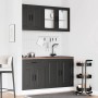Mueble de cocina Kalmar negra 4 piezas madera contrachapada en Armarios de cocina | Comprar online en Foru.es