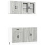 Mueble cocina Kalmar sonoma gris 4 pzas madera contrachapada en Armarios de cocina | Comprar online en Foru.es