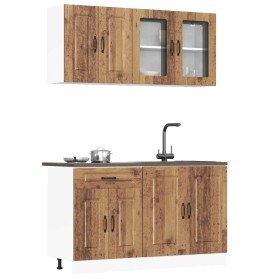 Mueble cocina Kalmar madera vieja 4 pzas madera contrachapada en Armarios de cocina | Comprar online en Foru.es