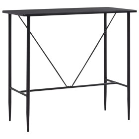 Mesa alta de cocina MDF negro 120x60x110 cm en Mesas de comedor | Comprar online en Foru.es