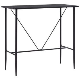 Mesa alta de cocina MDF negro 120x60x110 cm en Mesas de comedor | Comprar online en Foru.es
