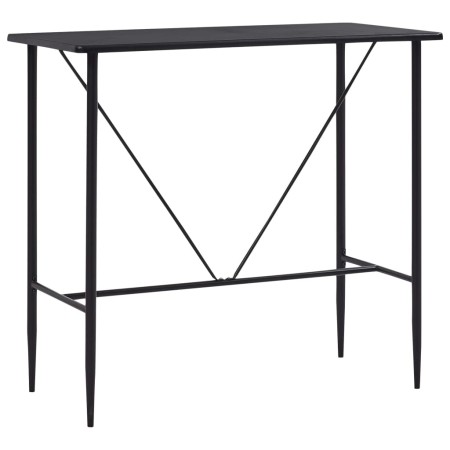 Mesa alta de cocina MDF negro 120x60x110 cm en Mesas de comedor | Comprar online en Foru.es