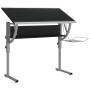 Mesa de dibujo madera y acero negro y gris 110x53x(58-87) cm de vidaXL, Escritorios - Ref: Foro24-340929, Precio: 82,68 €, De...