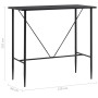Mesa alta de cocina MDF negro 120x60x110 cm en Mesas de comedor | Comprar online en Foru.es