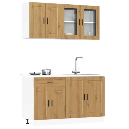 Mueble de cocina Kalmar 4 piezas artesanal roble en Armarios de cocina | Comprar online en Foru.es