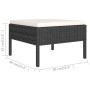 Set muebles de jardín 10 pzas y cojines ratán sintético negro de vidaXL, Conjuntos de jardín - Ref: Foro24-3094576, Precio: 8...