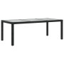 Juego de comedor de jardín 7 piezas ratán sintético negro de vidaXL, Conjuntos de jardín - Ref: Foro24-3094869, Precio: 584,7...