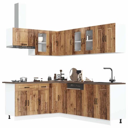 Mueble cocina Kalmar madera vieja 11 pzas madera contrachapada en Armarios de cocina | Comprar online en Foru.es