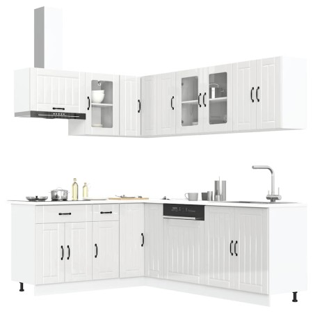 Mueble cocina Lucca blanco brillo 11 pzas madera contrachapada en Armarios de cocina | Comprar online en Foru.es