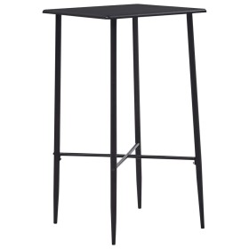 Mesa alta de cocina MDF negro 60x60x111 cm en Mesas de comedor | Comprar online en Foru.es