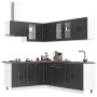 Mueble de cocina Porto negra 11 piezas madera contrachapada en Armarios de cocina | Comprar online en Foru.es
